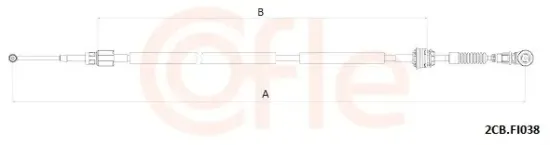 Seilzug, Schaltgetriebe COFLE 2CB.FI038 Bild Seilzug, Schaltgetriebe COFLE 2CB.FI038