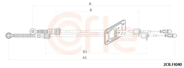 Seilzug, Schaltgetriebe COFLE 2CB.FI040
