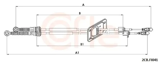 Seilzug, Schaltgetriebe COFLE 2CB.FI041 Bild Seilzug, Schaltgetriebe COFLE 2CB.FI041