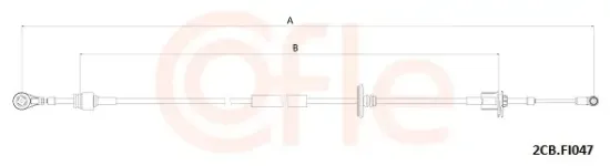 Seilzug, Schaltgetriebe COFLE 2CB.FI047 Bild Seilzug, Schaltgetriebe COFLE 2CB.FI047