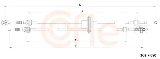 Seilzug, Schaltgetriebe COFLE 2CB.FI050 Bild Seilzug, Schaltgetriebe COFLE 2CB.FI050