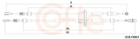 Seilzug, Schaltgetriebe COFLE 92.2CB.FI063