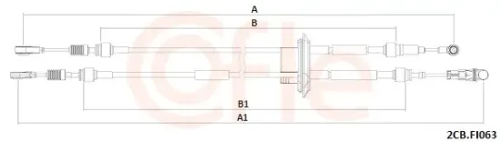 Seilzug, Schaltgetriebe COFLE 92.2CB.FI063 Bild Seilzug, Schaltgetriebe COFLE 92.2CB.FI063
