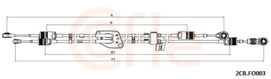 Seilzug, Schaltgetriebe COFLE 2CB.FO003 Bild Seilzug, Schaltgetriebe COFLE 2CB.FO003