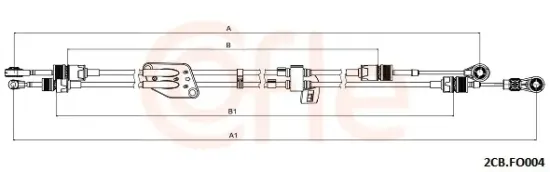 Seilzug, Schaltgetriebe COFLE 2CB.FO004 Bild Seilzug, Schaltgetriebe COFLE 2CB.FO004