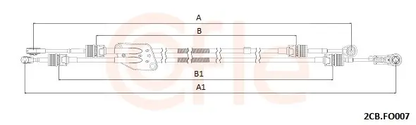 Seilzug, Schaltgetriebe COFLE 2CB.FO007