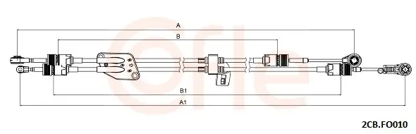 Seilzug, Schaltgetriebe COFLE 2CB.FO010