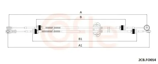 Seilzug, Schaltgetriebe COFLE 2CB.FO014 Bild Seilzug, Schaltgetriebe COFLE 2CB.FO014