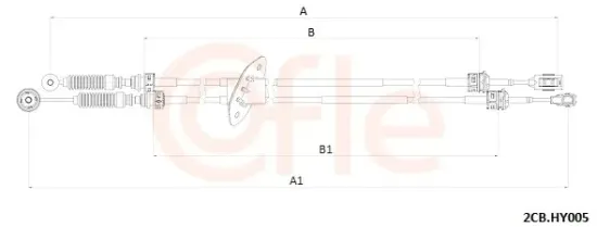 Seilzug, Schaltgetriebe COFLE 2CB.HY005 Bild Seilzug, Schaltgetriebe COFLE 2CB.HY005