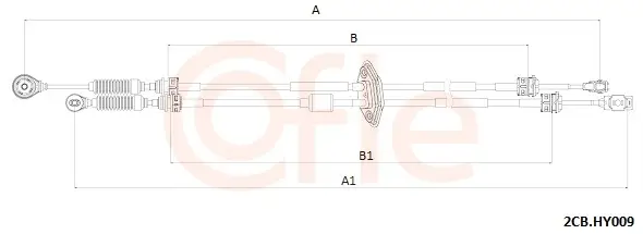 Seilzug, Schaltgetriebe COFLE 2CB.HY009