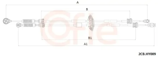 Seilzug, Schaltgetriebe COFLE 2CB.HY009 Bild Seilzug, Schaltgetriebe COFLE 2CB.HY009