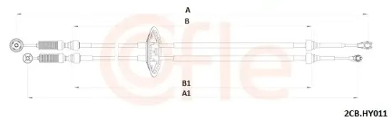 Seilzug, Schaltgetriebe COFLE 2CB.HY011 Bild Seilzug, Schaltgetriebe COFLE 2CB.HY011