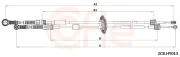 Seilzug, Schaltgetriebe COFLE 92.2CB.HY013