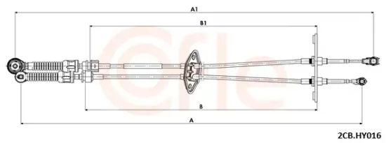 Seilzug, Schaltgetriebe COFLE 92.2CB.HY016 Bild Seilzug, Schaltgetriebe COFLE 92.2CB.HY016