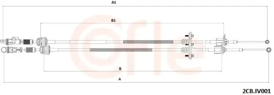 Seilzug, Schaltgetriebe COFLE 2CB.IV001 Bild Seilzug, Schaltgetriebe COFLE 2CB.IV001