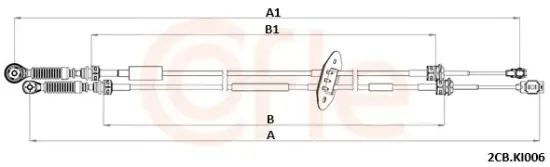 Seilzug, Schaltgetriebe COFLE 92.2CB.KI006 Bild Seilzug, Schaltgetriebe COFLE 92.2CB.KI006