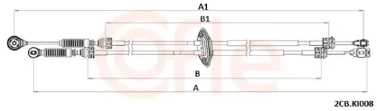 Seilzug, Schaltgetriebe COFLE 92.2CB.KI008 Bild Seilzug, Schaltgetriebe COFLE 92.2CB.KI008