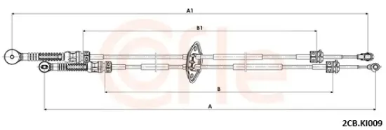 Seilzug, Schaltgetriebe COFLE 92.2CB.KI009 Bild Seilzug, Schaltgetriebe COFLE 92.2CB.KI009