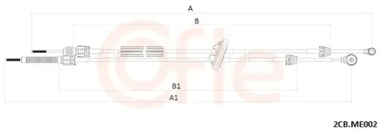 Seilzug, Schaltgetriebe COFLE 2CB.ME002 Bild Seilzug, Schaltgetriebe COFLE 2CB.ME002