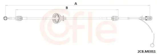 Seilzug, Schaltgetriebe COFLE 92.2CB.ME011 Bild Seilzug, Schaltgetriebe COFLE 92.2CB.ME011