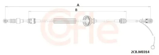 Seilzug, Schaltgetriebe COFLE 92.2CB.ME014 Bild Seilzug, Schaltgetriebe COFLE 92.2CB.ME014