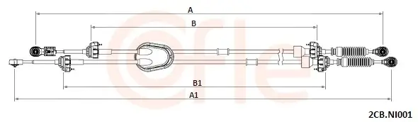 Seilzug, Schaltgetriebe COFLE 2CB.NI001