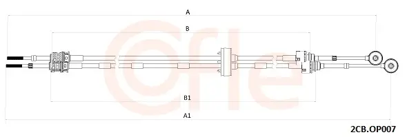 Seilzug, Schaltgetriebe COFLE 2CB.OP009