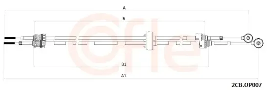 Seilzug, Schaltgetriebe COFLE 2CB.OP009 Bild Seilzug, Schaltgetriebe COFLE 2CB.OP009