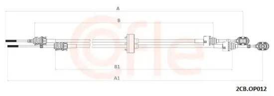 Seilzug, Schaltgetriebe COFLE 2CB.OP012 Bild Seilzug, Schaltgetriebe COFLE 2CB.OP012