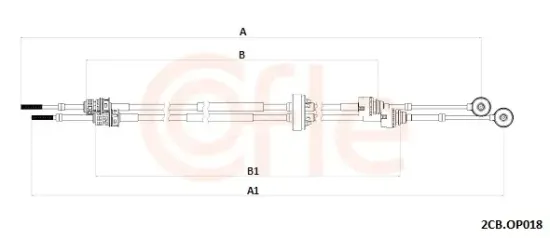 Seilzug, Schaltgetriebe COFLE 2CB.OP018 Bild Seilzug, Schaltgetriebe COFLE 2CB.OP018