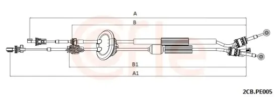 Seilzug, Schaltgetriebe COFLE 2CB.PE005 Bild Seilzug, Schaltgetriebe COFLE 2CB.PE005