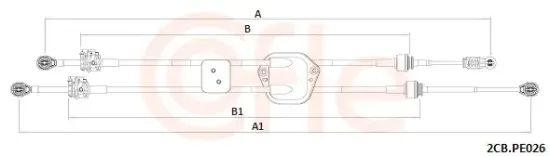 Seilzug, Schaltgetriebe COFLE 92.2CB.PE026 Bild Seilzug, Schaltgetriebe COFLE 92.2CB.PE026
