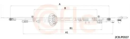 Seilzug, Schaltgetriebe COFLE 92.2CB.PE027 Bild Seilzug, Schaltgetriebe COFLE 92.2CB.PE027