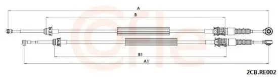 Seilzug, Schaltgetriebe COFLE 2CB.RE002 Bild Seilzug, Schaltgetriebe COFLE 2CB.RE002