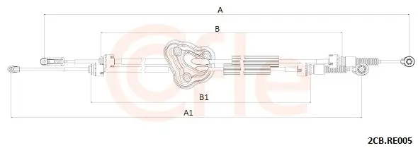 Seilzug, Schaltgetriebe COFLE 2CB.RE005