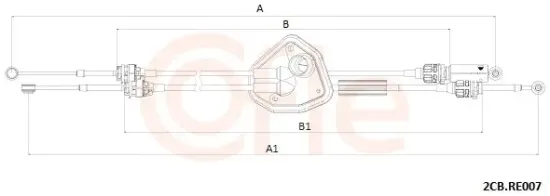 Seilzug, Schaltgetriebe COFLE 2CB.RE007 Bild Seilzug, Schaltgetriebe COFLE 2CB.RE007