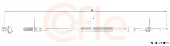 Seilzug, Schaltgetriebe COFLE 92.2CB.RE011 Bild Seilzug, Schaltgetriebe COFLE 92.2CB.RE011
