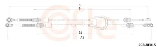 Seilzug, Schaltgetriebe COFLE 92.2CB.RE015 Bild Seilzug, Schaltgetriebe COFLE 92.2CB.RE015