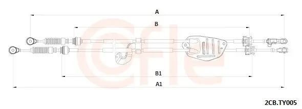 Seilzug, Schaltgetriebe COFLE 2CB.TY005