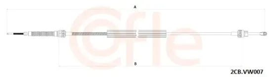 Seilzug, Schaltgetriebe COFLE 2CB.VK007 Bild Seilzug, Schaltgetriebe COFLE 2CB.VK007