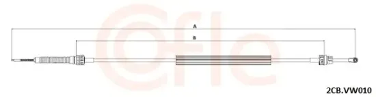 Seilzug, Schaltgetriebe COFLE 2CB.VK010 Bild Seilzug, Schaltgetriebe COFLE 2CB.VK010