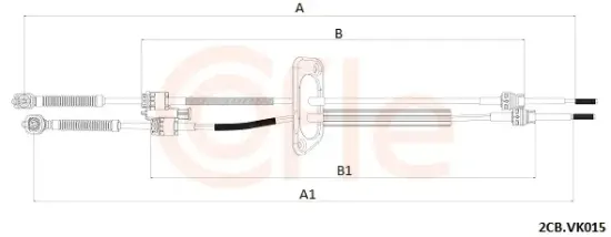 Seilzug, Schaltgetriebe COFLE 2CB.VK015 Bild Seilzug, Schaltgetriebe COFLE 2CB.VK015