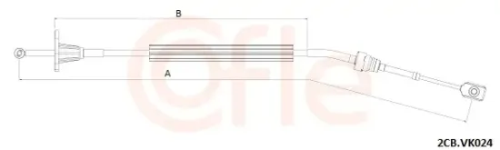 Seilzug, Schaltgetriebe COFLE 2CB.VK024 Bild Seilzug, Schaltgetriebe COFLE 2CB.VK024