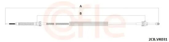 Seilzug, Schaltgetriebe COFLE 2CB.VK031 Bild Seilzug, Schaltgetriebe COFLE 2CB.VK031