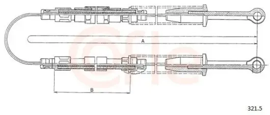 Seilzug, Feststellbremse hinten COFLE 321.5 Bild Seilzug, Feststellbremse hinten COFLE 321.5