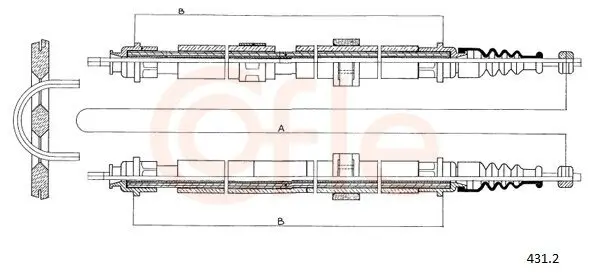 Seilzug, Feststellbremse hinten COFLE 431.2