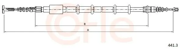 Seilzug, Feststellbremse hinten rechts COFLE 441.3