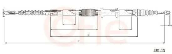 Seilzug, Feststellbremse hinten links COFLE 461.13 Bild Seilzug, Feststellbremse hinten links COFLE 461.13