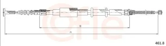 Seilzug, Feststellbremse hinten rechts COFLE 461.8 Bild Seilzug, Feststellbremse hinten rechts COFLE 461.8