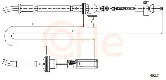 Seilzug, Kupplungsbetätigung COFLE 462.3 Bild Seilzug, Kupplungsbetätigung COFLE 462.3